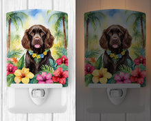 Load image into Gallery viewer, Boykin Spaniel Luau Ceramic Night Light