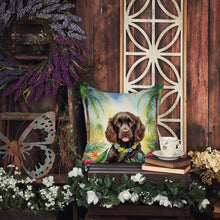 Load image into Gallery viewer, Boykin Spaniel Luau Throw Pillow - 14x14 Decorative Pillow – Art for Your Home &amp; Patio
