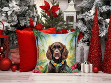 Load image into Gallery viewer, Boykin Spaniel Luau Throw Pillow - 14x14 Decorative Pillow – Art for Your Home &amp; Patio