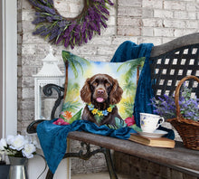 Load image into Gallery viewer, Boykin Spaniel Luau Throw Pillow