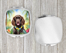 Load image into Gallery viewer, Boykin Spaniel Luau Compact Mirror – Stylish Purse Mirror with Artistic Covers