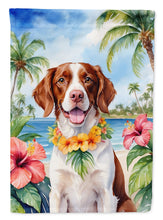 Load image into Gallery viewer, Brittany Spaniel Luau House Flag