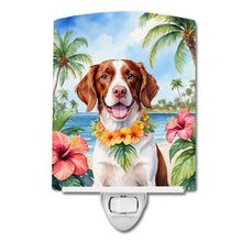 Load image into Gallery viewer, Brittany Spaniel Luau Ceramic Night Light