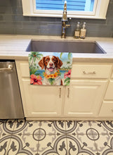 Load image into Gallery viewer, Brittany Spaniel Luau Kitchen Towel