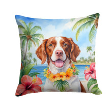 Load image into Gallery viewer, Brittany Spaniel Luau Throw Pillow
