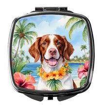 Load image into Gallery viewer, Brittany Spaniel Luau Compact Mirror – Stylish Purse Mirror with Artistic Covers