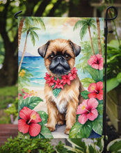 Load image into Gallery viewer, Brussels Griffon Luau Garden Flag – Tropical Dog Decor with Hibiscus &amp; Palm Leaves