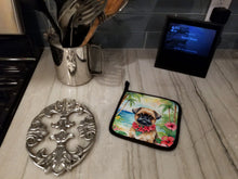 Load image into Gallery viewer, Brussels Griffon Luau Pot Holders - Set of 2 Decorative Kitchen Helpers | Made in the USA
