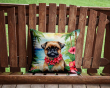 Load image into Gallery viewer, Brussels Griffon Luau Throw Pillow - 14x14 Decorative Pillow – Art for Your Home &amp; Patio