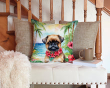 Load image into Gallery viewer, Brussels Griffon Luau Throw Pillow - 14x14 Decorative Pillow – Art for Your Home &amp; Patio