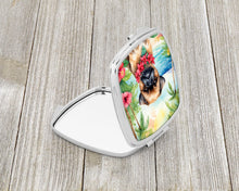 Load image into Gallery viewer, Brussels Griffon Luau Compact Mirror – Stylish Purse Mirror with Artistic Covers