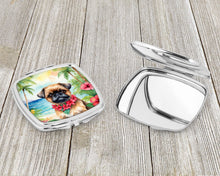 Load image into Gallery viewer, Brussels Griffon Luau Compact Mirror – Stylish Purse Mirror with Artistic Covers