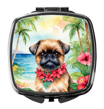 Load image into Gallery viewer, Brussels Griffon Luau Compact Mirror – Stylish Purse Mirror with Artistic Covers