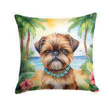 Load image into Gallery viewer, Brussels Griffon Luau Throw Pillow - 14x14 Decorative Pillow – Art for Your Home &amp; Patio
