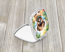 Load image into Gallery viewer, Brussels Griffon Luau Compact Mirror – Stylish Purse Mirror with Artistic Covers