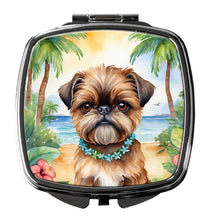 Load image into Gallery viewer, Brussels Griffon Luau Compact Mirror – Stylish Purse Mirror with Artistic Covers
