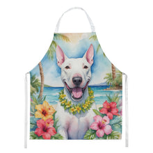 Load image into Gallery viewer, Bull Terrier Luau Apron – Artist-Designed Kitchen, BBQ &amp; Craft Apron