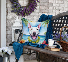Load image into Gallery viewer, Bull Terrier Luau Throw Pillow