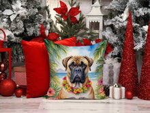Load image into Gallery viewer, Bullmastiff Luau Throw Pillow - 14x14 Decorative Pillow – Art for Your Home &amp; Patio