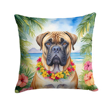 Load image into Gallery viewer, Bullmastiff Luau Throw Pillow - 14x14 Decorative Pillow – Art for Your Home &amp; Patio