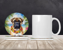 Load image into Gallery viewer, Bullmastiff Luau Large Sandstone Coasters Pack of 4
