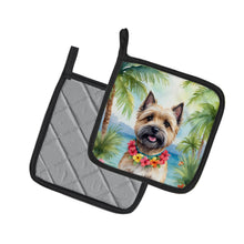 Load image into Gallery viewer, Cairn Terrier Luau Pot Holders - Set of 2 Decorative Kitchen Helpers | Made in the USA