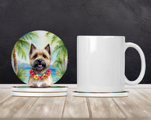 Load image into Gallery viewer, Cairn Terrier Luau Large Sandstone Coasters Pack of 4