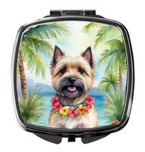 Load image into Gallery viewer, Cairn Terrier Luau Compact Mirror – Stylish Purse Mirror with Artistic Covers