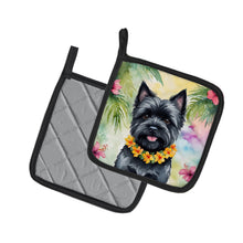 Load image into Gallery viewer, Cairn Terrier Luau Pot Holders - Set of 2 Decorative Kitchen Helpers | Made in the USA