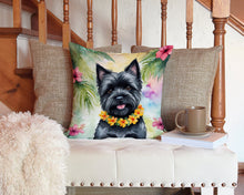 Load image into Gallery viewer, Cairn Terrier Luau Throw Pillow - 14x14 Decorative Pillow – Art for Your Home &amp; Patio