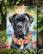 Load image into Gallery viewer, Cane Corso Luau Garden Flag – Tropical Dog Decor with Hibiscus &amp; Palm Leaves