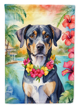 Load image into Gallery viewer, Catahoula Luau Garden Flag – Tropical Dog Decor with Hibiscus &amp; Palm Leaves