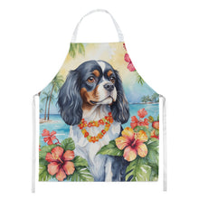 Load image into Gallery viewer, Cavalier Spaniel Luau Apron – Artist-Designed Kitchen, BBQ &amp; Craft Apron