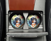 Load image into Gallery viewer, Cavalier Spaniel Luau Car Coasters – Set of 2 - Absorbent Stone with Fun &amp; Functional Artwork