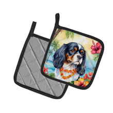 Load image into Gallery viewer, Cavalier Spaniel Luau Pot Holders - Set of 2 Decorative Kitchen Helpers | Made in the USA