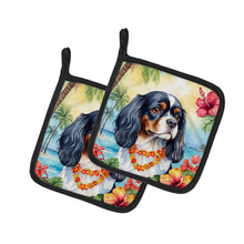 Load image into Gallery viewer, Cavalier Spaniel Luau Pot Holders - Set of 2 Decorative Kitchen Helpers | Made in the USA