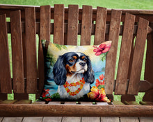 Load image into Gallery viewer, Cavalier Spaniel Luau Throw Pillow - 14x14 Decorative Pillow – Art for Your Home &amp; Patio