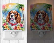Load image into Gallery viewer, Cavalier Spaniel Luau Ceramic Night Light