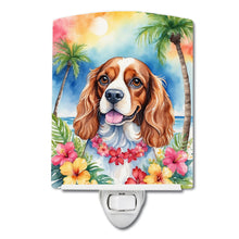 Load image into Gallery viewer, Cavalier Spaniel Luau Ceramic Night Light