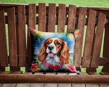 Load image into Gallery viewer, Cavalier Spaniel Luau Throw Pillow - 14x14 Decorative Pillow – Art for Your Home &amp; Patio