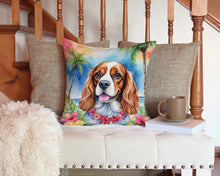 Load image into Gallery viewer, Cavalier Spaniel Luau Throw Pillow - 14x14 Decorative Pillow – Art for Your Home &amp; Patio
