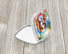 Load image into Gallery viewer, Cavalier Spaniel Luau Compact Mirror – Stylish Purse Mirror with Artistic Covers