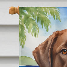 Load image into Gallery viewer, Chesapeake Bay Retriever Luau House Flag