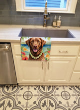 Load image into Gallery viewer, Chesapeake Bay Retriever Luau Kitchen Towel