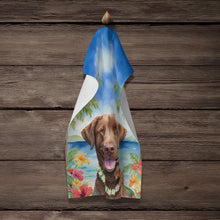 Load image into Gallery viewer, Chesapeake Bay Retriever Luau Kitchen Towel