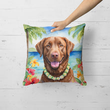 Load image into Gallery viewer, Chesapeake Bay Retriever Luau Throw Pillow