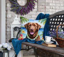 Load image into Gallery viewer, Chesapeake Bay Retriever Luau Throw Pillow