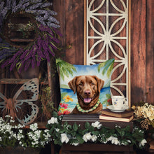Load image into Gallery viewer, Chesapeake Bay Retriever Luau Throw Pillow
