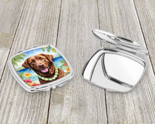Load image into Gallery viewer, Chesapeake Bay Retriever Luau Compact Mirror – Stylish Purse Mirror with Artistic Covers