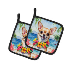 Load image into Gallery viewer, Chihuahua Luau Pot Holders - Set of 2 Decorative Kitchen Helpers | Made in the USA